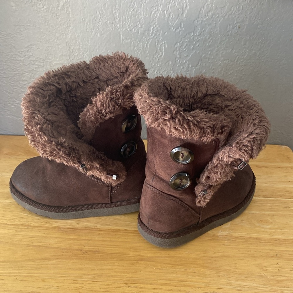 Cherokee Toddler Girls Faux Fur Winter/rain Boots C8
